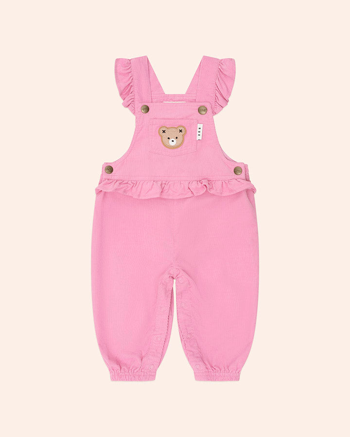 Huxbaby Classic Frill Cord Overall in STRAWBERRY