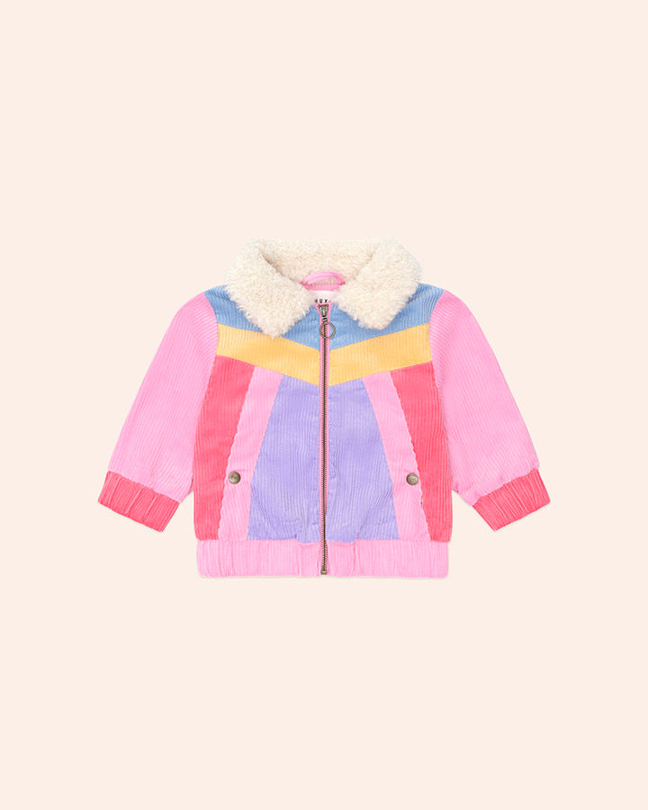 Huxbaby Colour Block Cord Jacket in MULTI