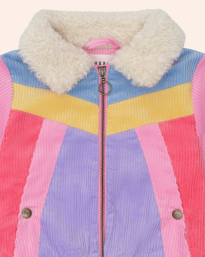 Huxbaby Colour Block Cord Jacket in MULTI