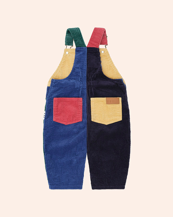 Huxbaby Colour Block Cord Overalls in MULTI