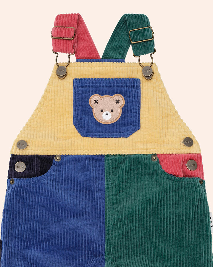 Huxbaby Colour Block Cord Overalls in MULTI