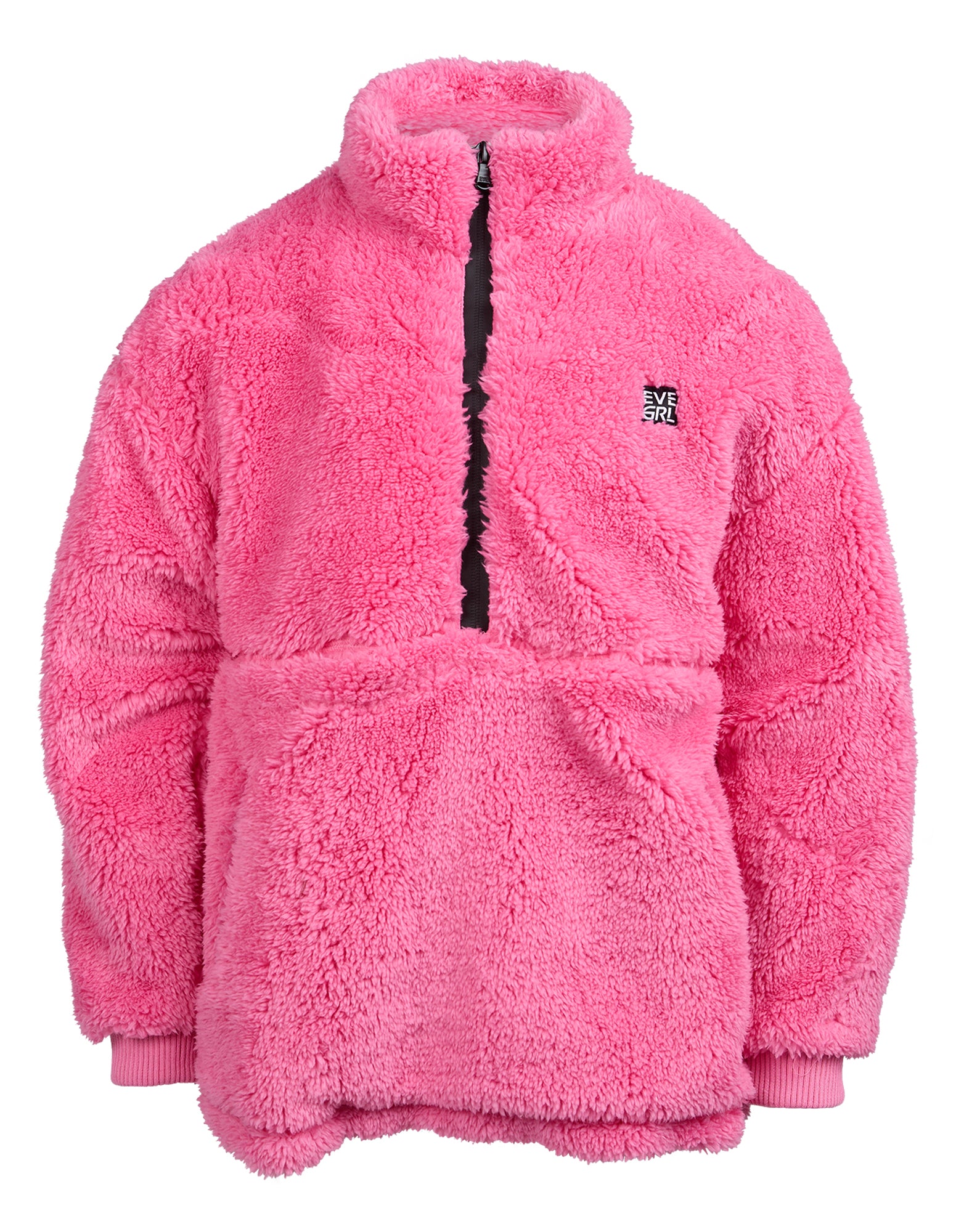 Eve Girl Cozy Quarter Zip Teddy (Size 3-7) in PINK