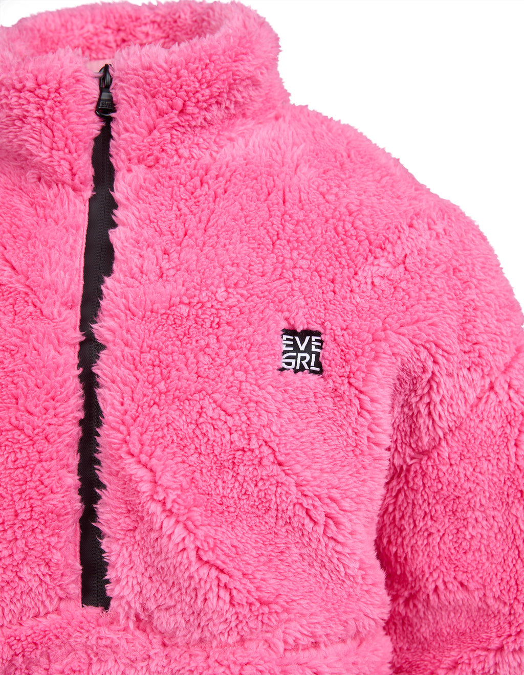 Eve Girl Cozy Quarter Zip Teddy (Size 3-7) in PINK