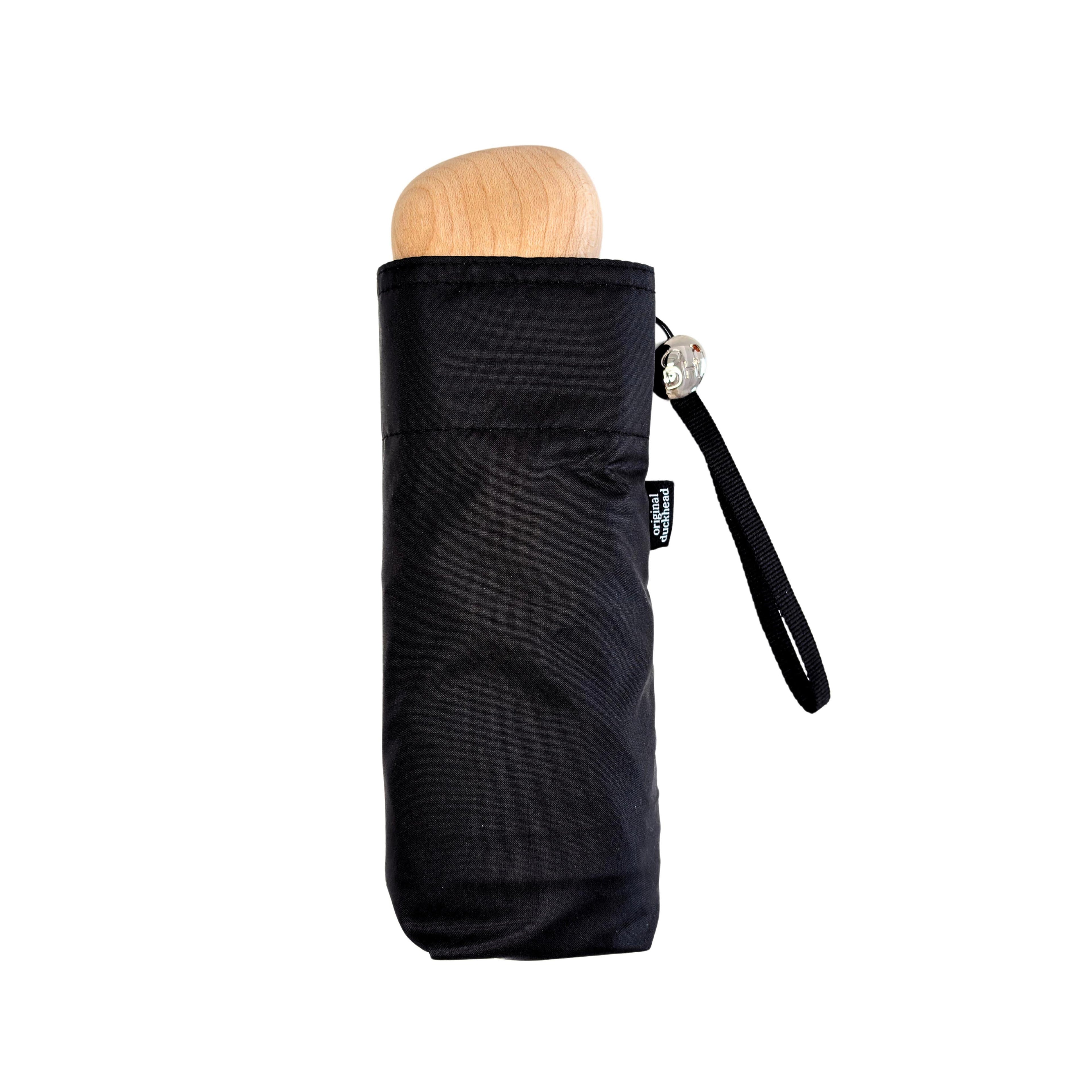 Original DuckHead Mini Ultra Compact Umbrella Black in Single
