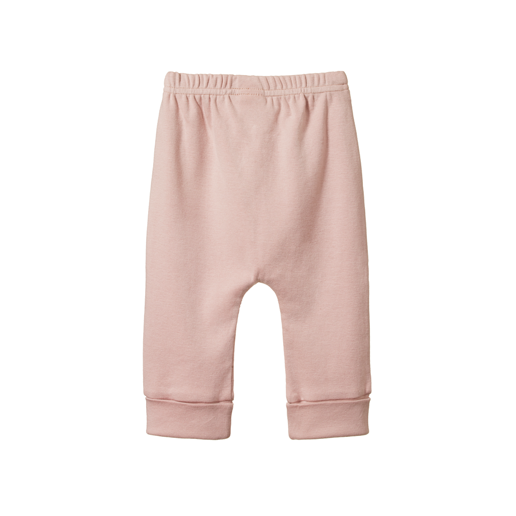 Nature Baby Cotton Drawstring Pants in Rose Dust