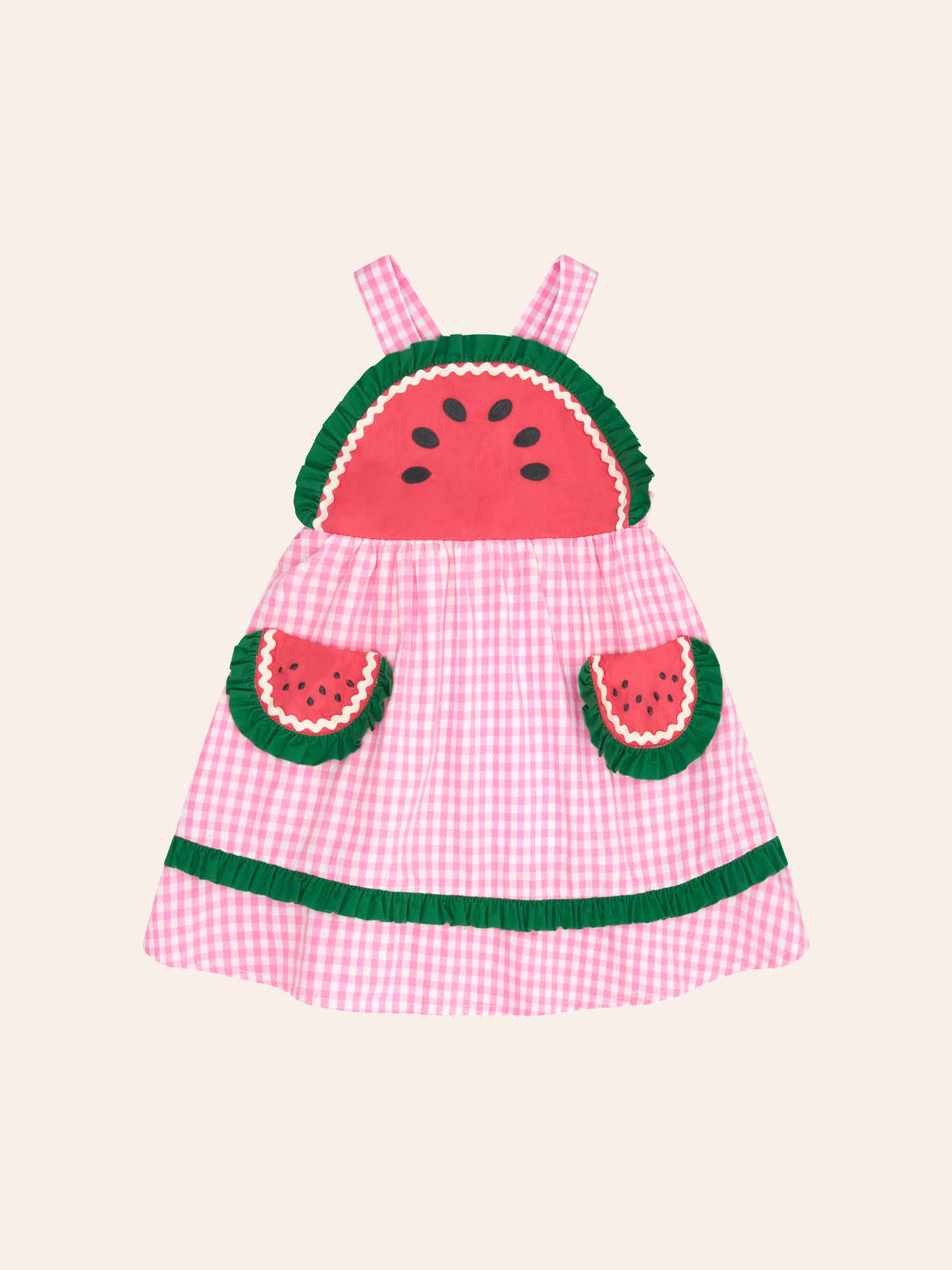 HUXBABY One-In-A-Melon Check Dress in Single