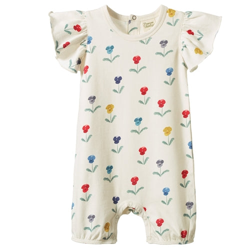 Nature Baby - Tilly Suit - Delphine Bloom Print (NBSS25)