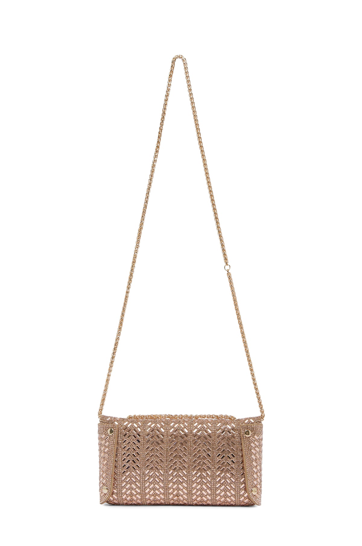 Carolina Mimi Sequinned Clutch Bag Rose Gold in Default Title
