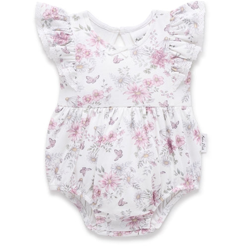 Aster & Oak - Daisy Floral Bubble Romper (AOS25)