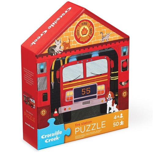 Crocodile Creek - Flat House Puzzle 50pc - Fire House
