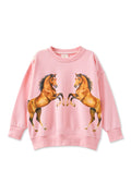 Milky Clothing Dancing Ponies Sweat in Rose Pink