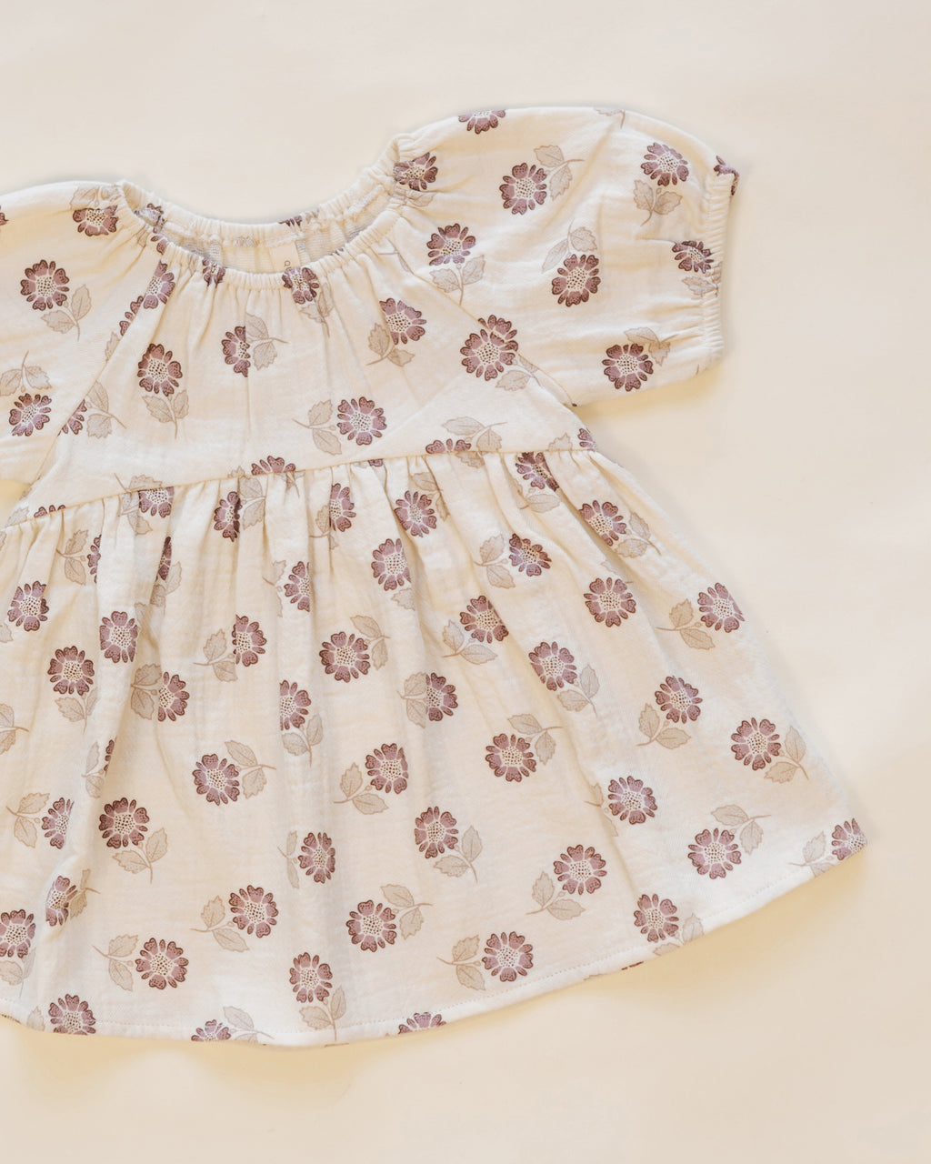 Quincy Mae Bella Dress Fall Floral in NATURAL