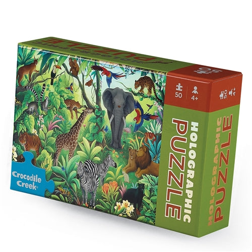 Crocodile Creek - Holographic Puzzle 50 pc - Jungle Paradise