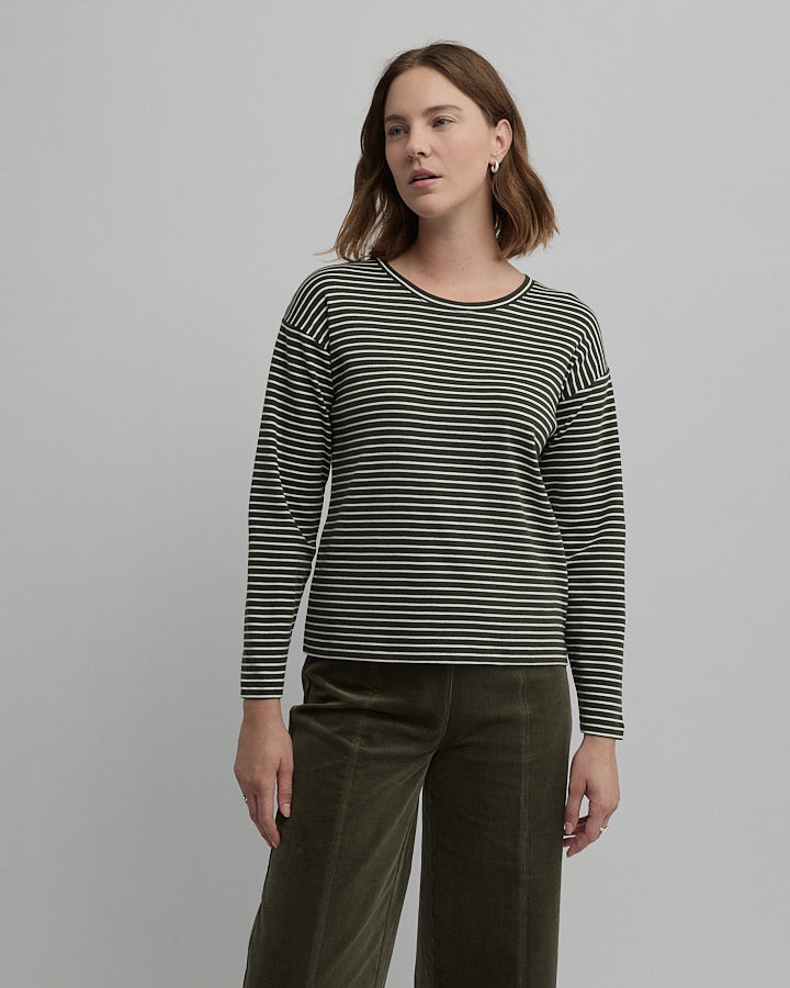 Yarra Trail Division Tee in LODEN/ECRU