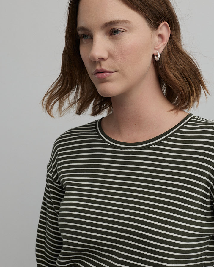 Yarra Trail Division Tee in LODEN/ECRU