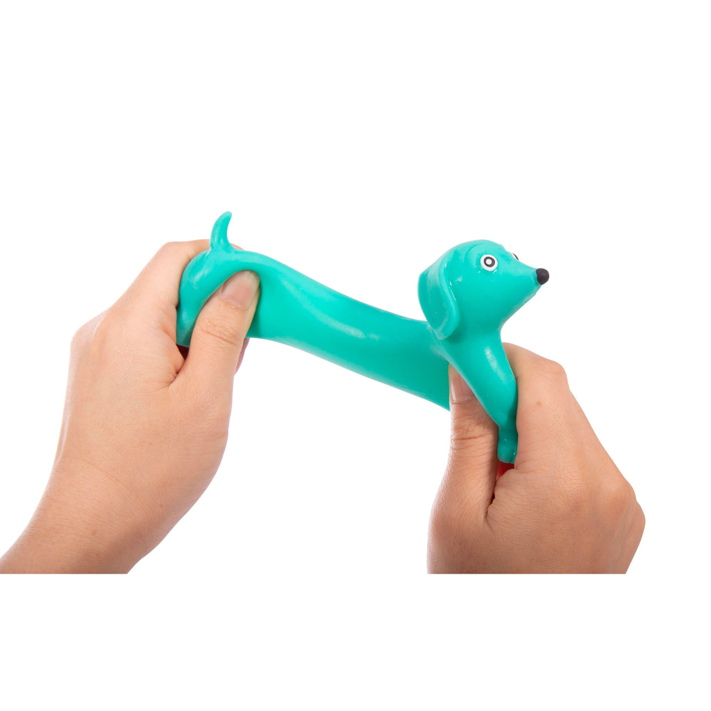 Discovery Zone Stretchy Sausage Dog - Neon Cdu 12pcs/3 Assorted in Single