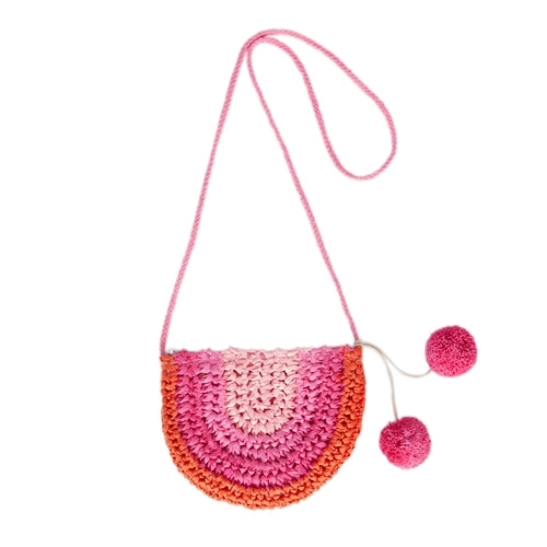 ACORN - Pink Rainbow Straw Bag