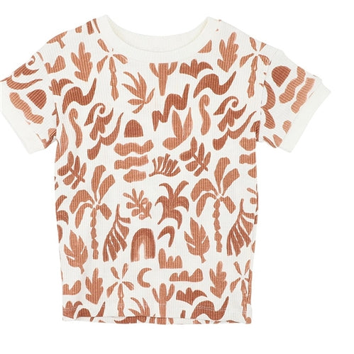 Fox & Finch - Abstract Oasis Caramel Tee (3-7)