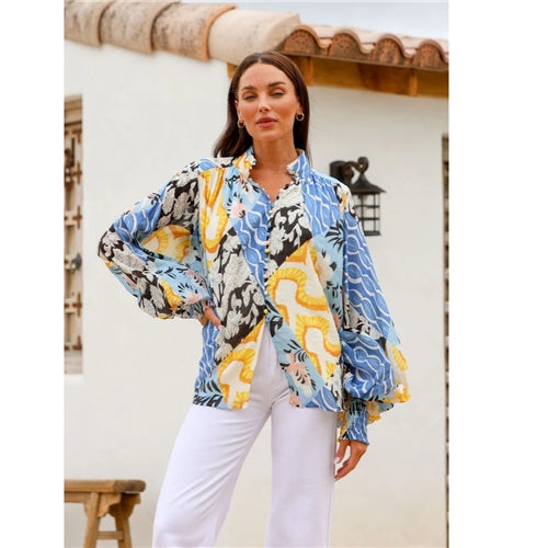 Jatea the Label - Miami Blue Dreams Blouse