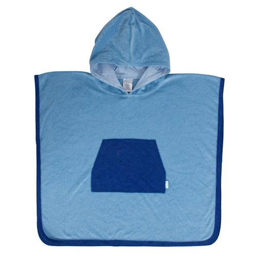 ACORN - Mid Blue Terry Towelling Hooded Towel