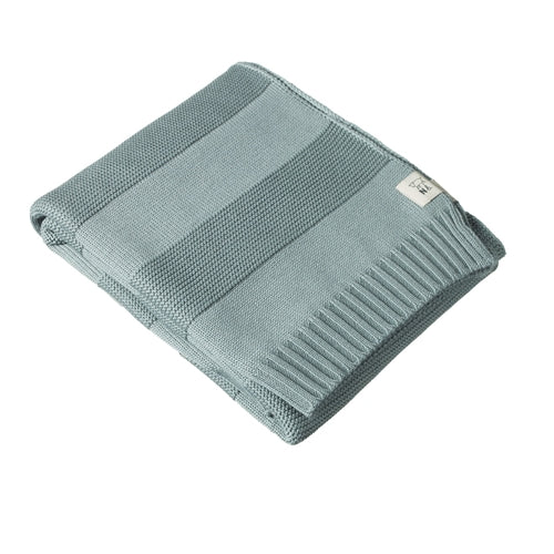 Nature Baby - Merino Knit Pearl Blanket - Sage (NBW24)