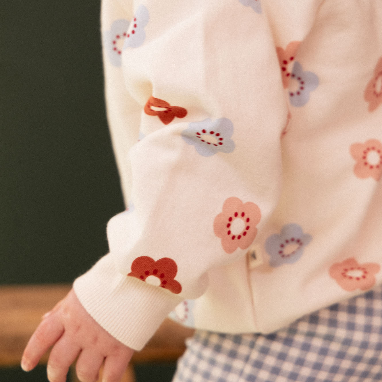 Nature Baby Emerson Sweater in Flora Stamp Print