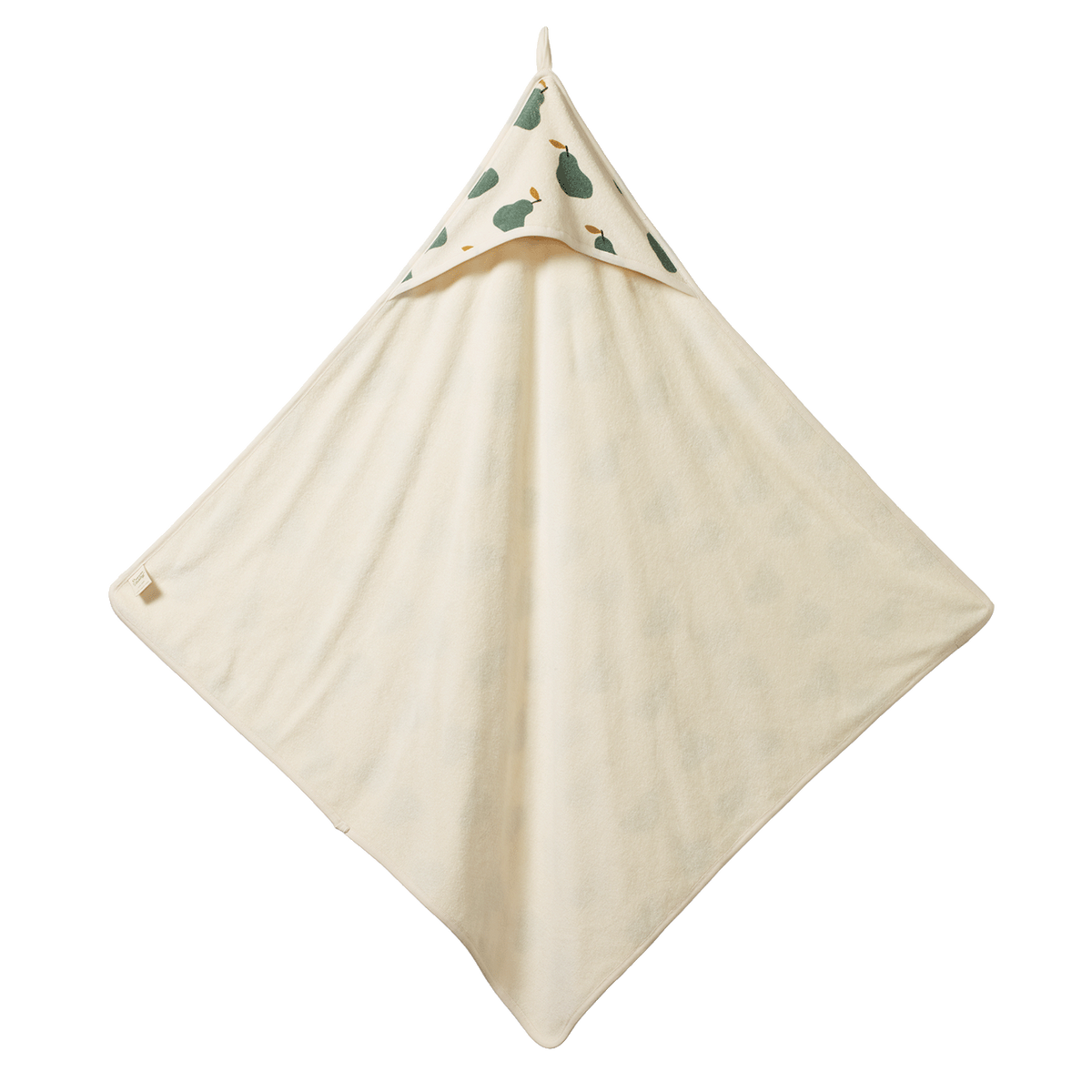 Nature Baby ORGANIC COTTON HOODED TOWEL in Pear Print