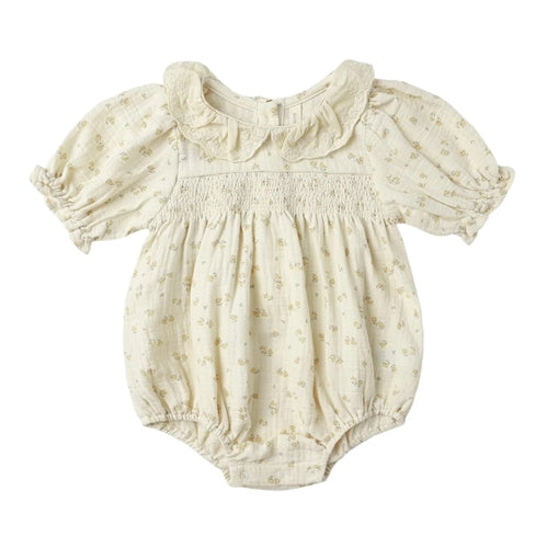 Quincy Mae - Collared Bubble Jumpsuit - Golden Floral