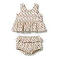 Wilson and Frenchy Little Blossom Organic Crinkle Ruffle Set in Little Blossom