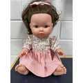 Dolls Clothes - Vintage Floral Dress - Peach