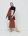 Yarra Trail Earth Tones Knit Skirt in CHESTNUT