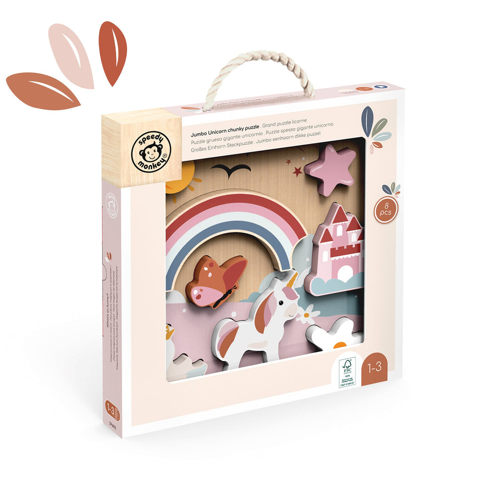 Speedy Monkey Unicorn Chunky Puzzle in Single