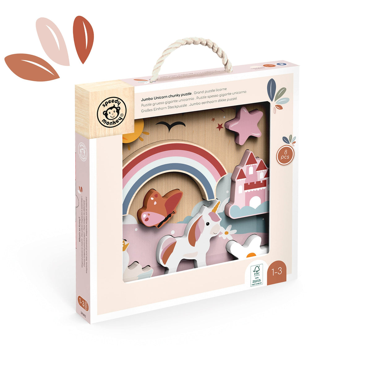 Speedy Monkey Unicorn Chunky Puzzle in Single