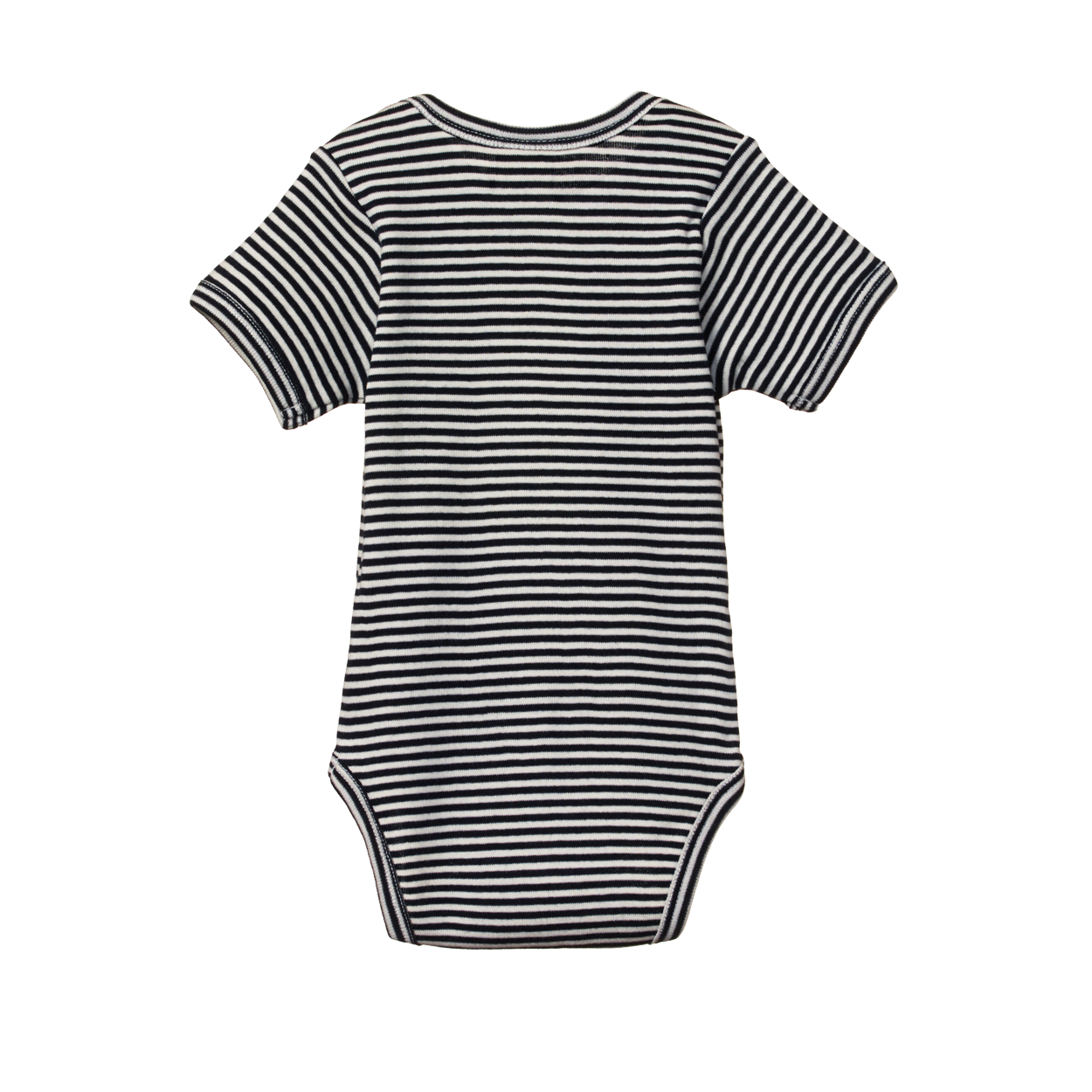 Nature Baby Short Sleeve Bodysuit in Navy Stripe