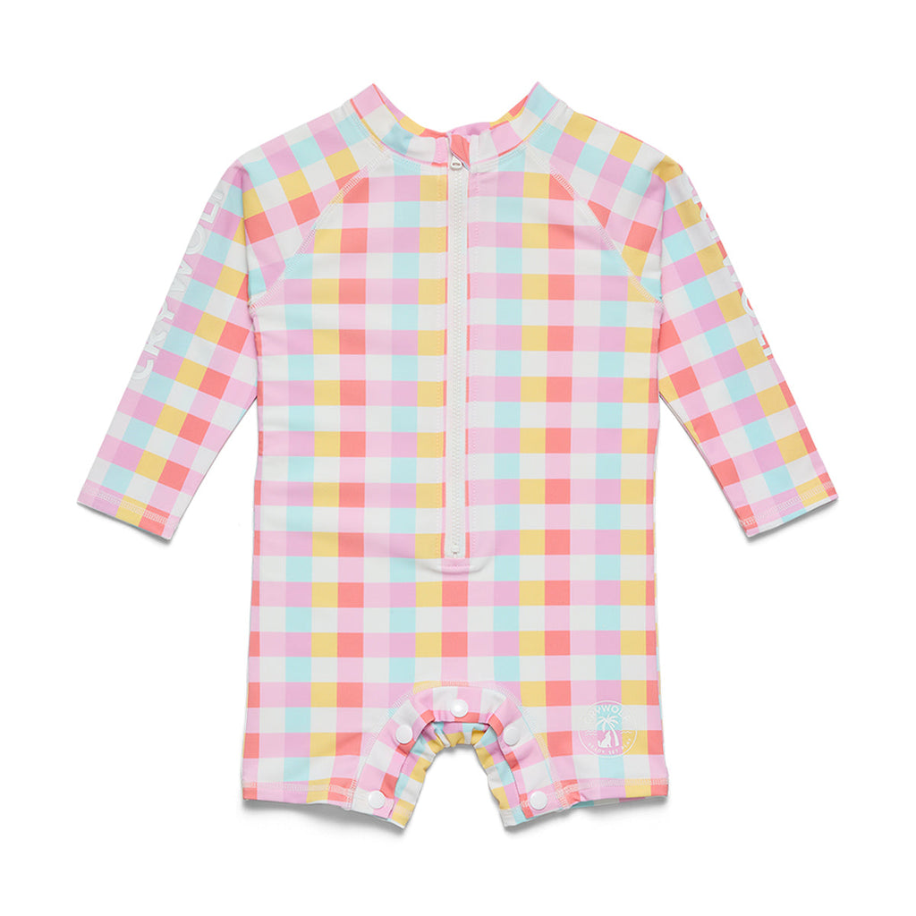 Crywolf BABY RASH SUIT Pop Gingham in Single
