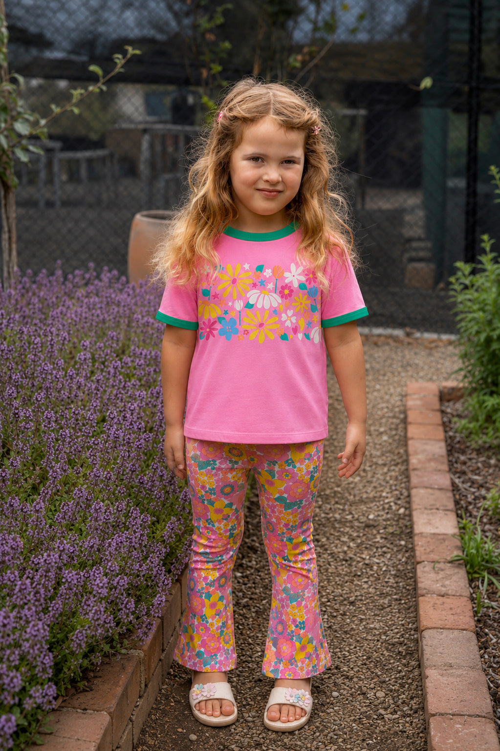 Milky Clothing Groovy Garden Tee in Pink