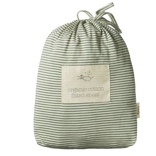 Nature Baby - Fitted Sheet Jersey - Nettle Pinstripe (NBW25)