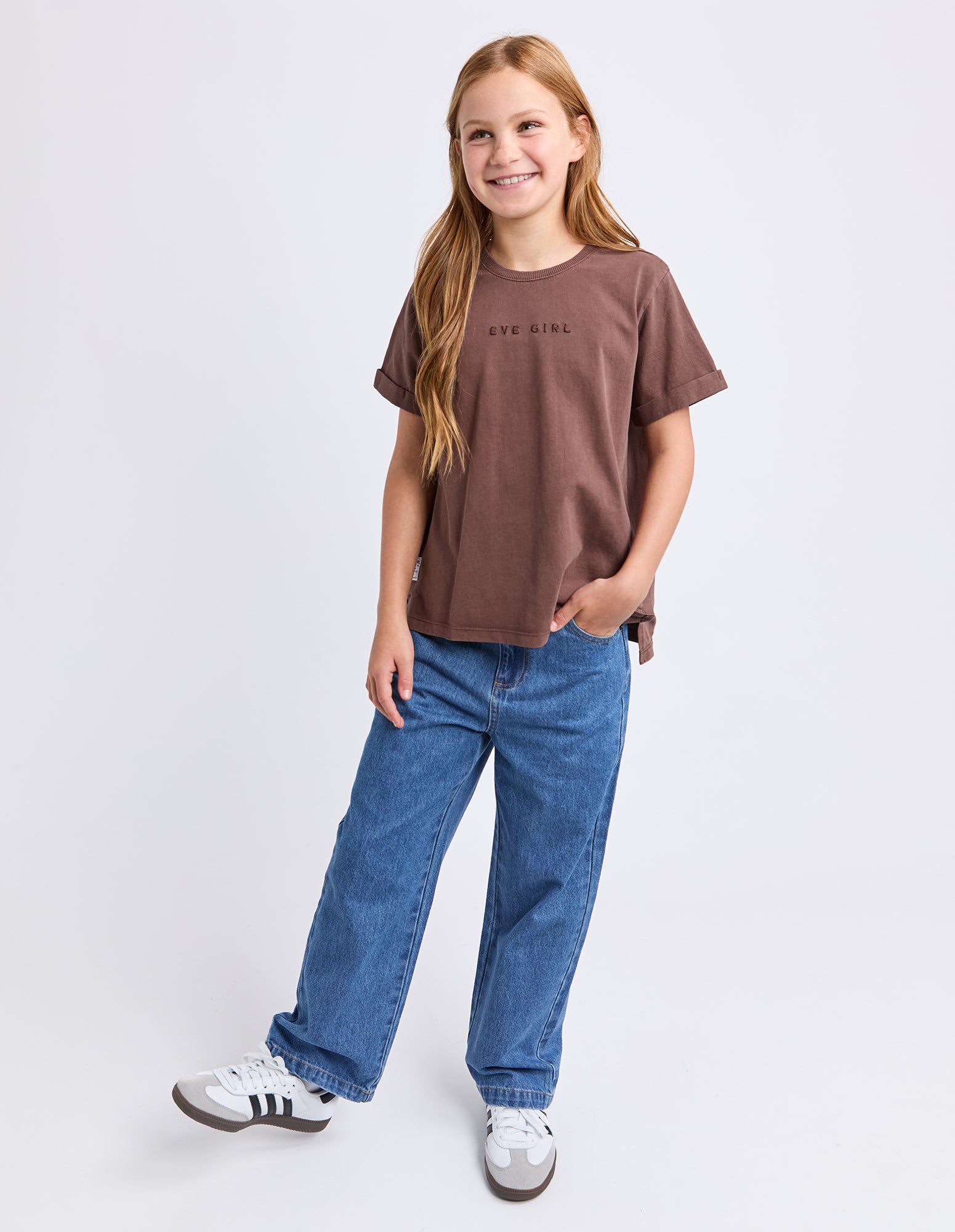 Eve Girl Eve Girl Washed Tee (Size 8-16) in BROWN
