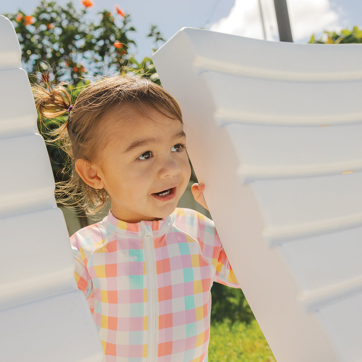 Crywolf BABY RASH SUIT Pop Gingham in Single