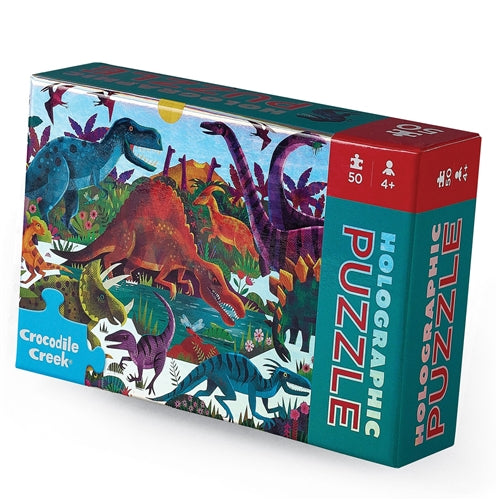 Crocodile Creek - Holographic Puzzle 50 pc - Dinosaurs