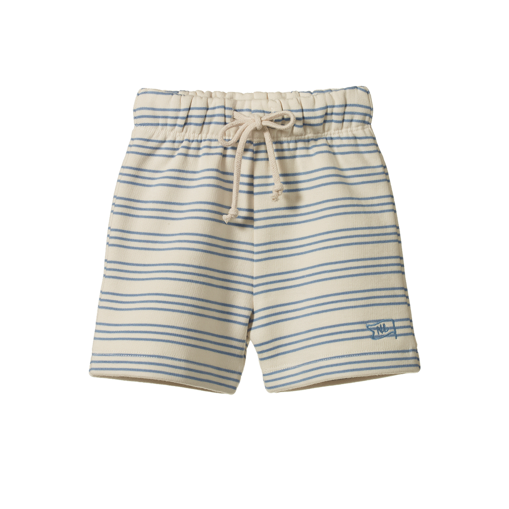 Nature Baby Jimmy Shorts Sweatshirt in Stripe Trio