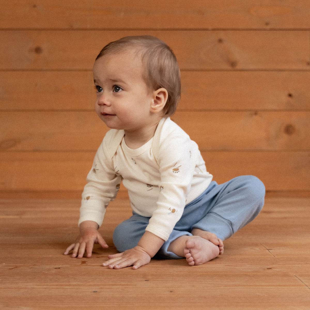 Nature Baby Cotton Drawstring Pants in Jetty