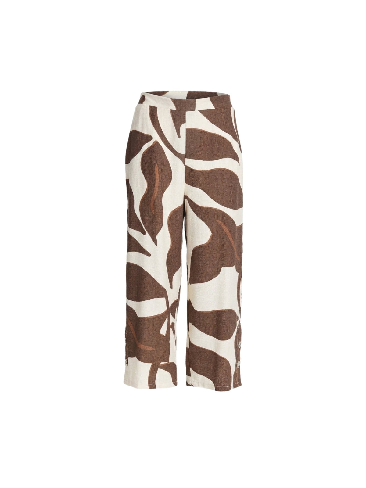 Clarity Bay Leaf Wide Leg Pant  - Mocha Multi in Mocha Multi