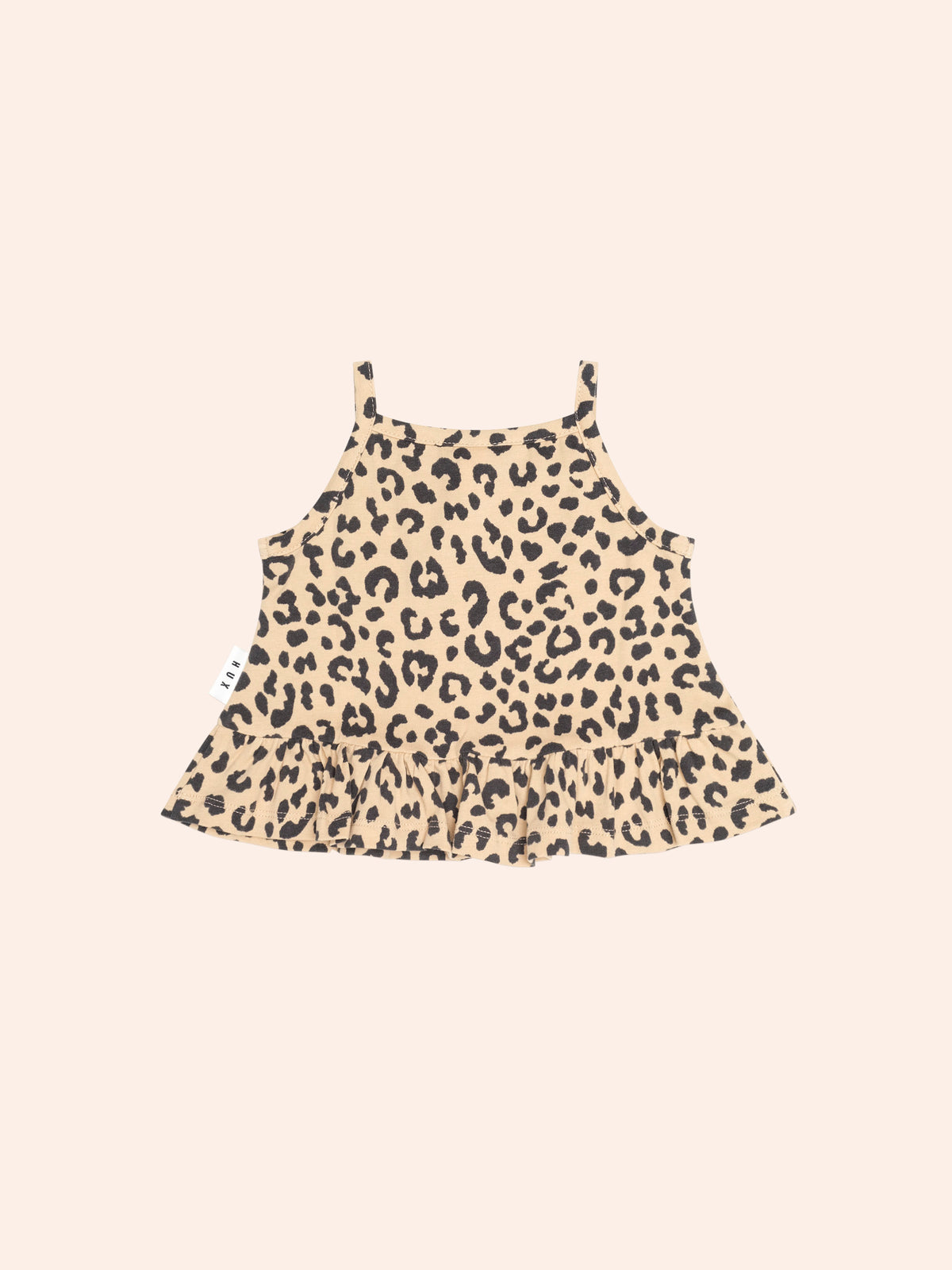 HUXBABY LEOPARD PEPLUM TANK TOP in ANIMAL