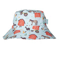 Acorn Kids Farmyard Wide Brim Bucket Hat in Blue and Multi