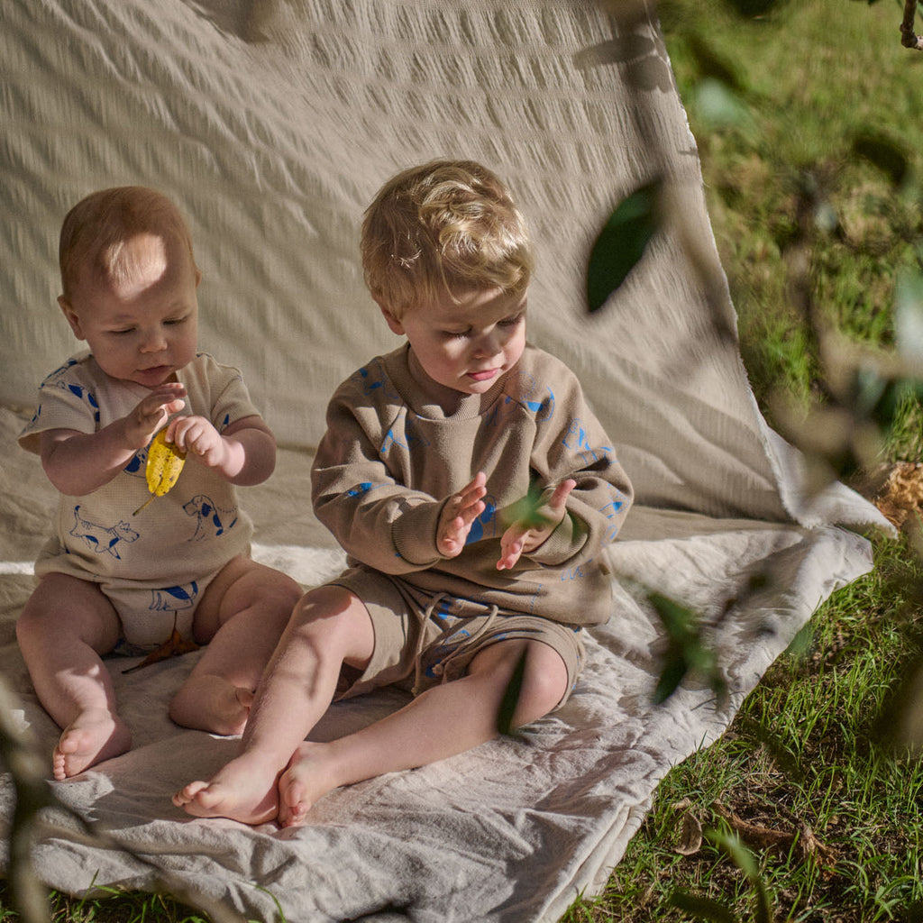 Nature Baby Emerson Sweater in Dog Walks Print