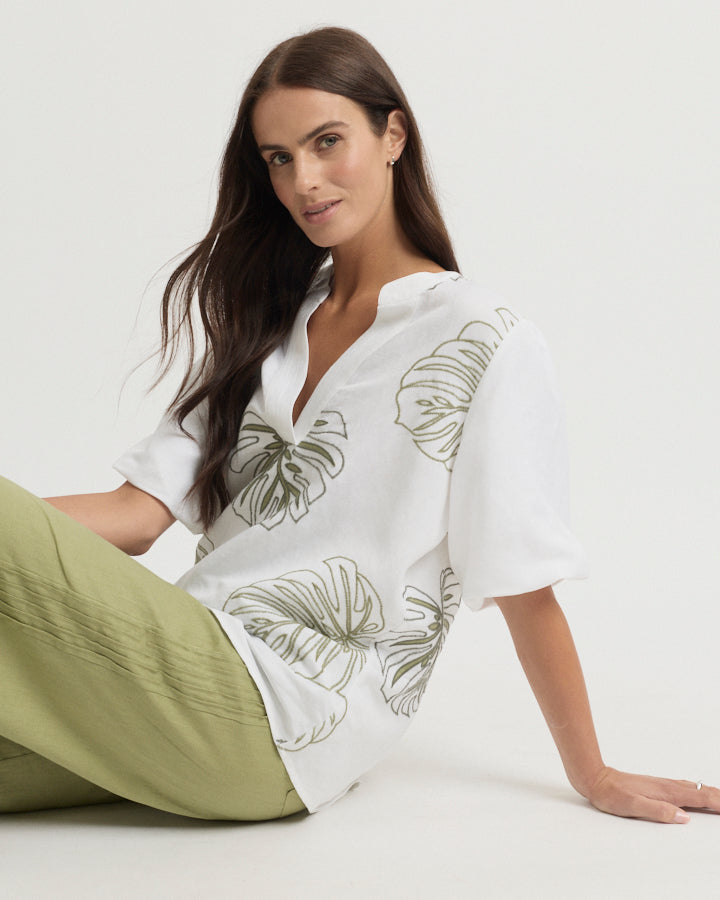Yarra Trail Figment Blouse in WHITE