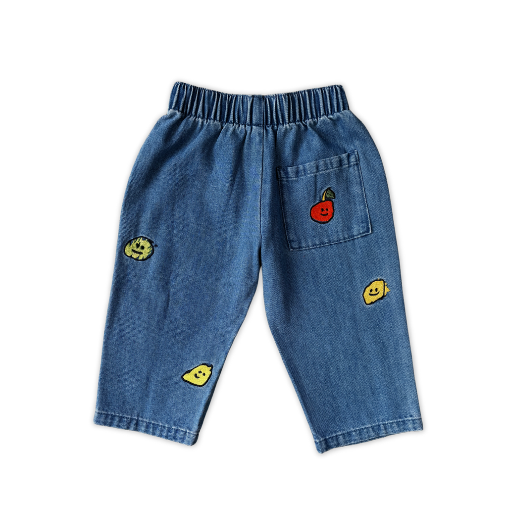 Grown Organic Fruit Salad Denim Pants in Single
