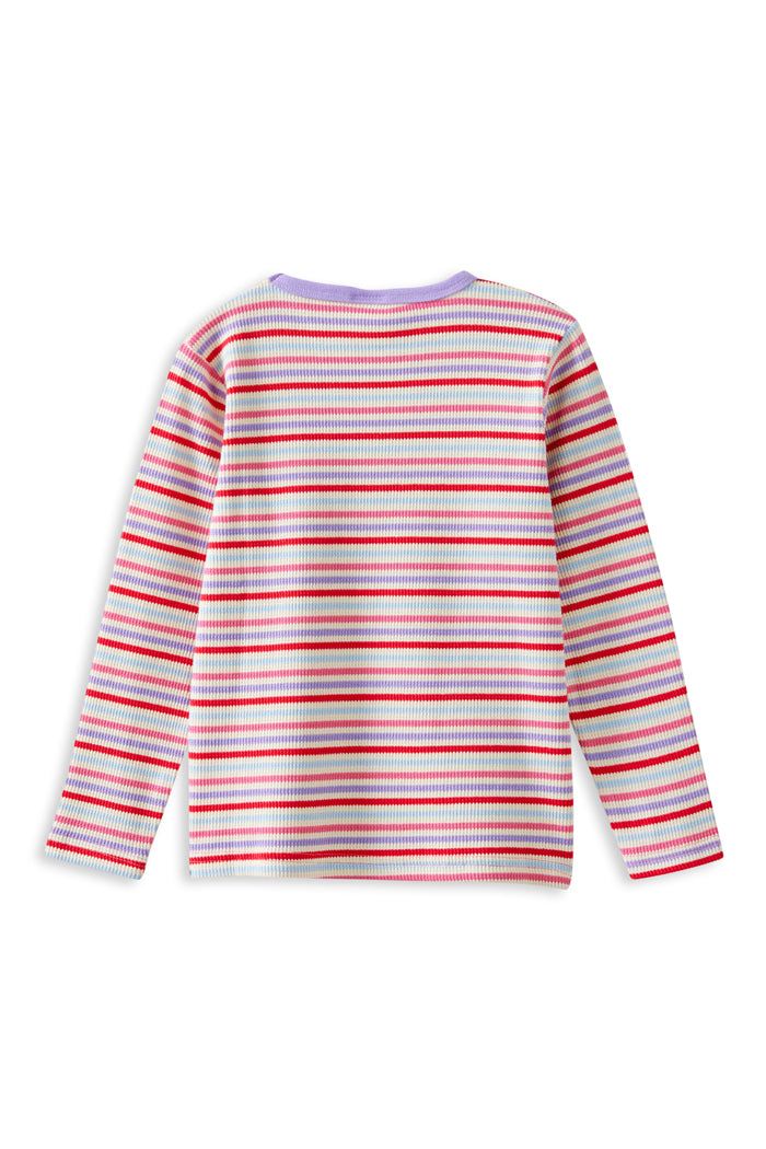 Milky Clothing Jellybean Waffle Tee in Multi Stripe