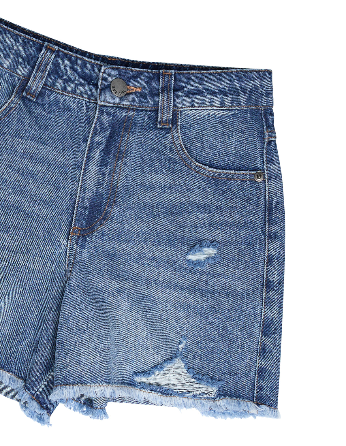 Eve Girl Lexi Denim Short (Size 3-7) in MID BLUE